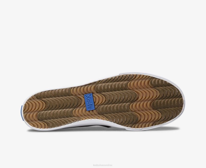 Women Keds Double Decker Canvas Slip On Sneaker Black RXFBP41