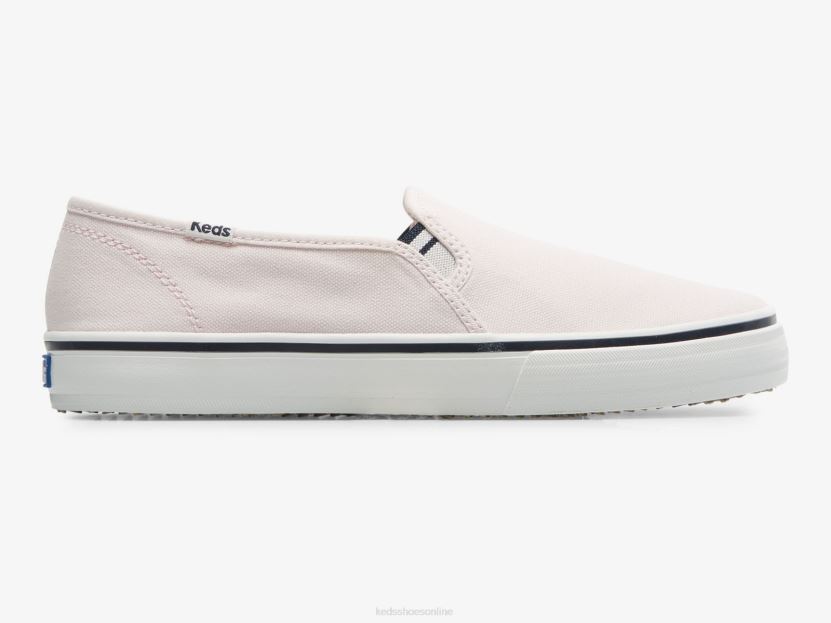 Women Keds Double Decker Canvas Slip On Sneaker Lt Pink RXFBP466