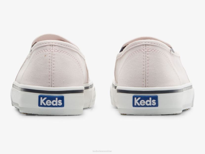 Women Keds Double Decker Canvas Slip On Sneaker Lt Pink RXFBP466