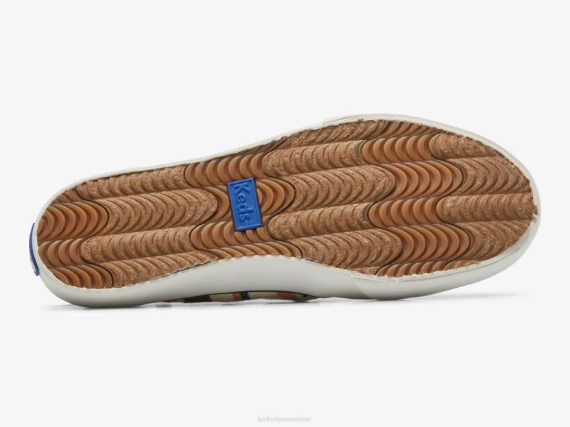 Women Keds Double Decker Eco-Friendly Slip On Sneaker Black Multi RXFBP414