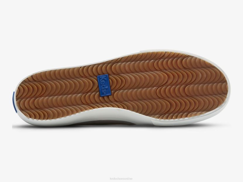 Women Keds Double Decker Perf Suede Slip On Sneaker Grey RXFBP468