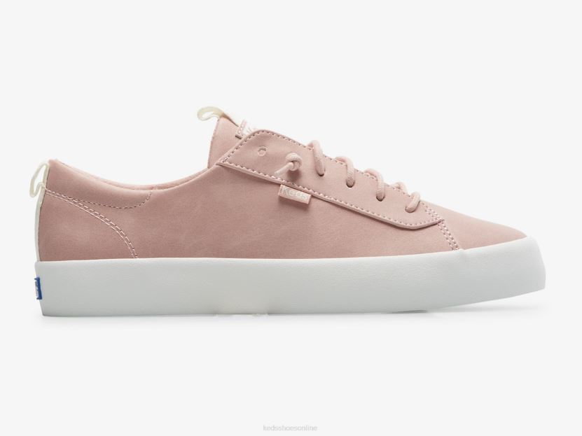 Women Keds Kickback Faux Leather Slip On Sneaker Mauve RXFBP4212