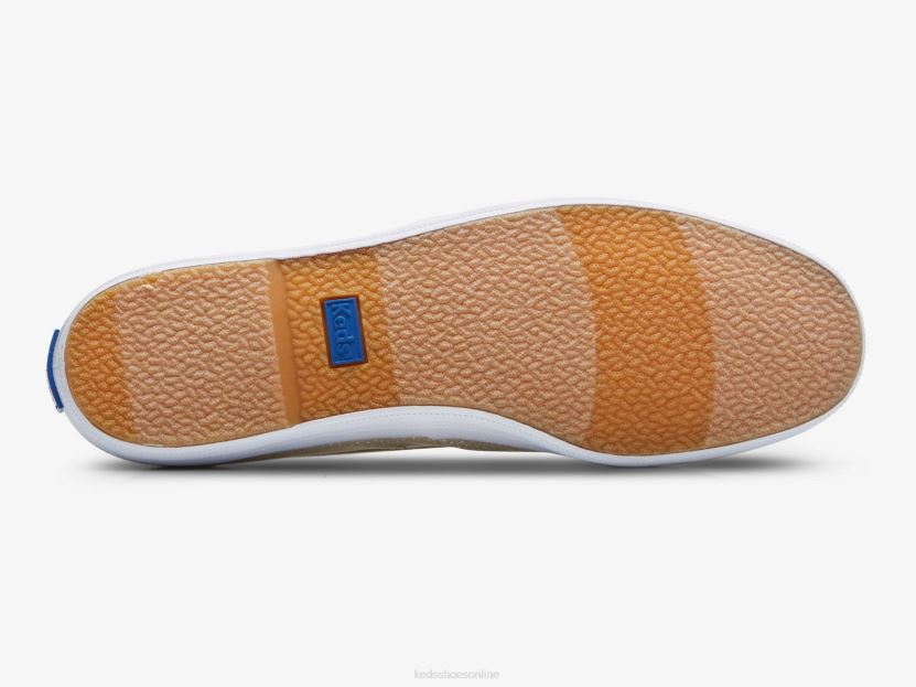 Women Keds The Mini Dots Print Slip On Sneaker Tan White RXFBP49