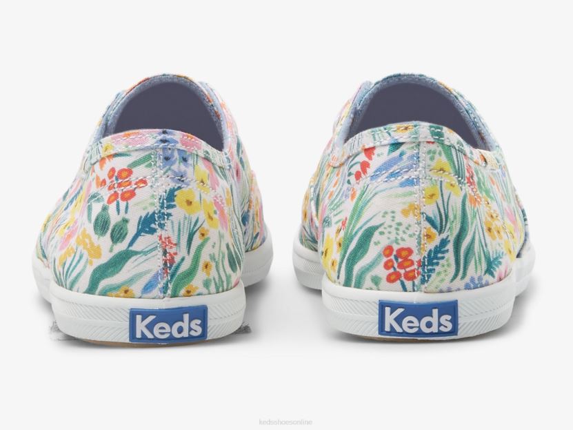 Women Keds x Rifle Paper Co. Chillax Lea Slip On Sneaker White Multi RXFBP420