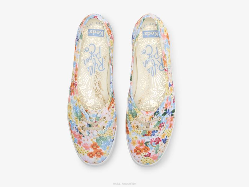 Women Keds x Rifle Paper Co. The Mini Margaux Slip On Sneaker White Multi RXFBP419