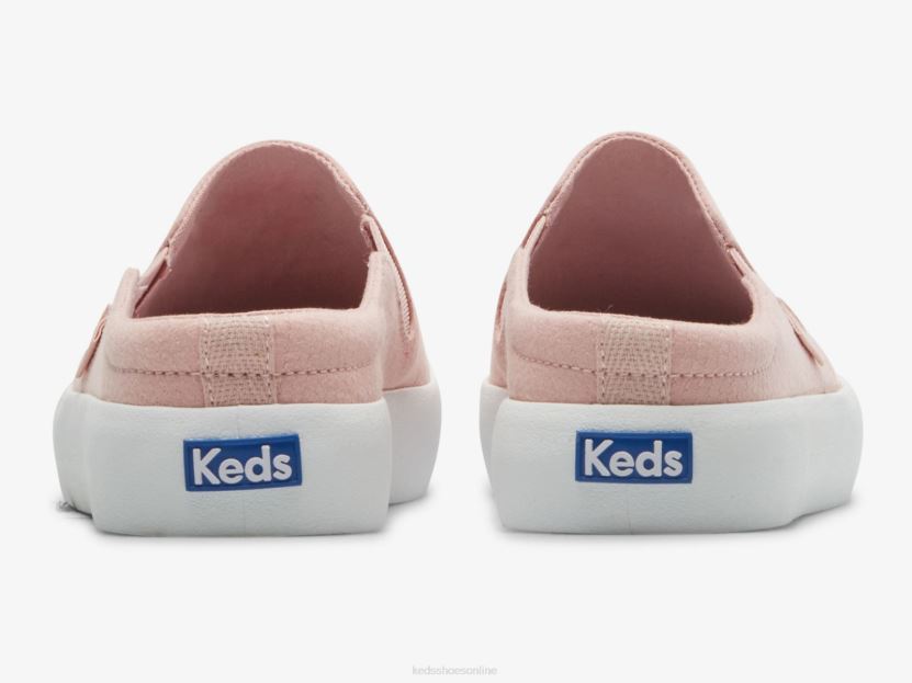 Women Keds Kickback Mule Crepe Slip On Sneaker Mauve RXFBP450