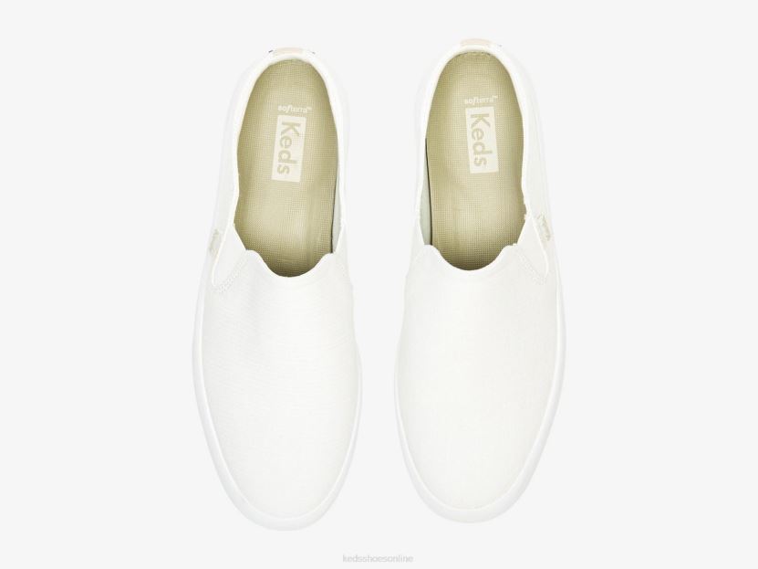 Women Keds Kickback Mule Crepe Slip On Sneaker Snow White RXFBP451