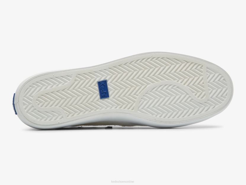 Women Keds Kickback Mule Crepe Slip On Sneaker Snow White RXFBP451