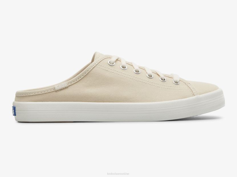 Women Keds Kickstart Mule Canvas Slip On Sneaker Oatmeal RXFBP447