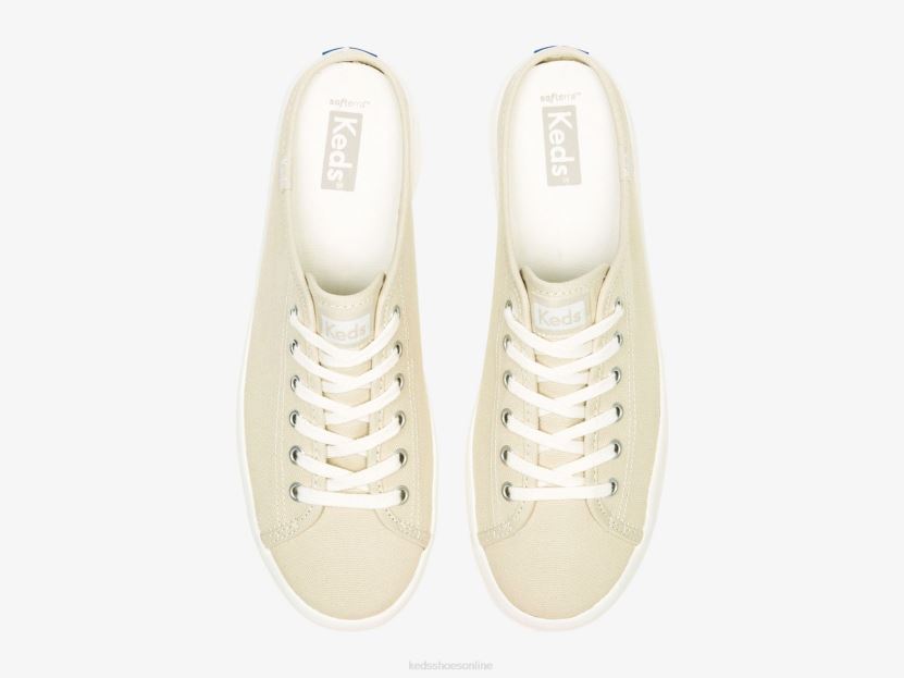 Women Keds Kickstart Mule Canvas Slip On Sneaker Oatmeal RXFBP447