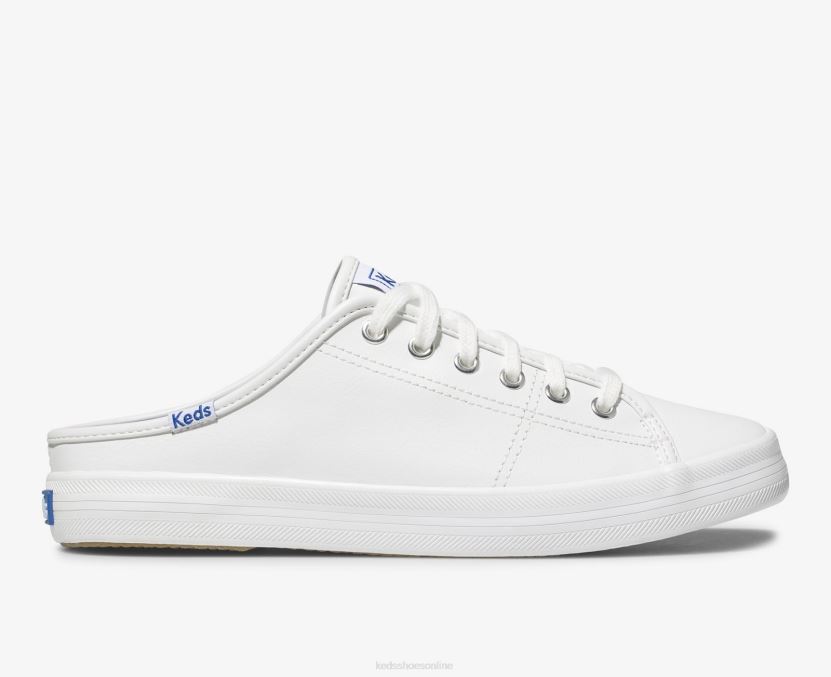 Women Keds Kickstart Mule Leather White RXFBP471