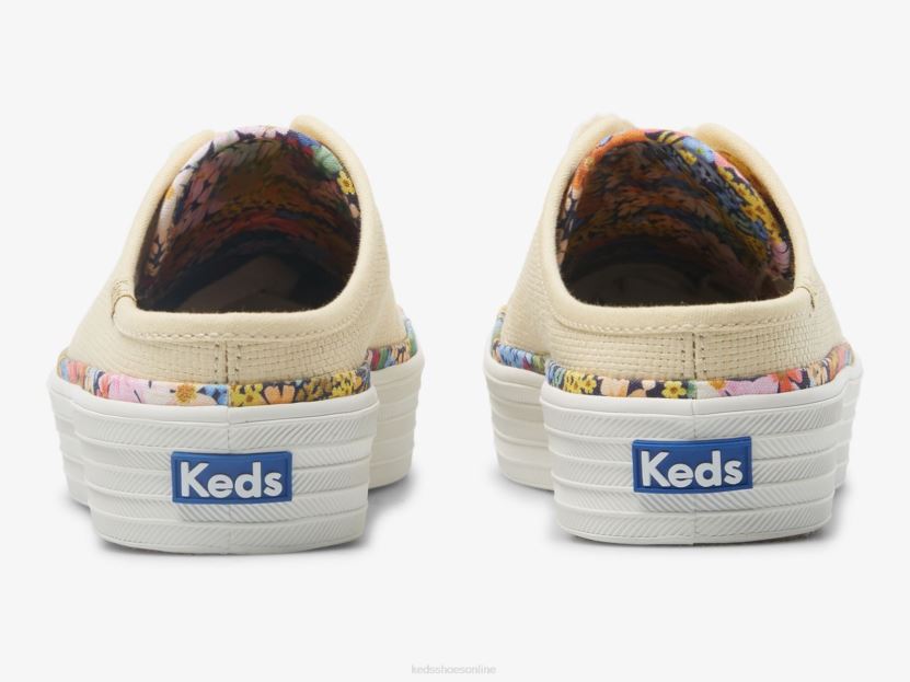 Women Keds x Rifle Paper Co. Kickstart Mule Raffia Natural RXFBP454
