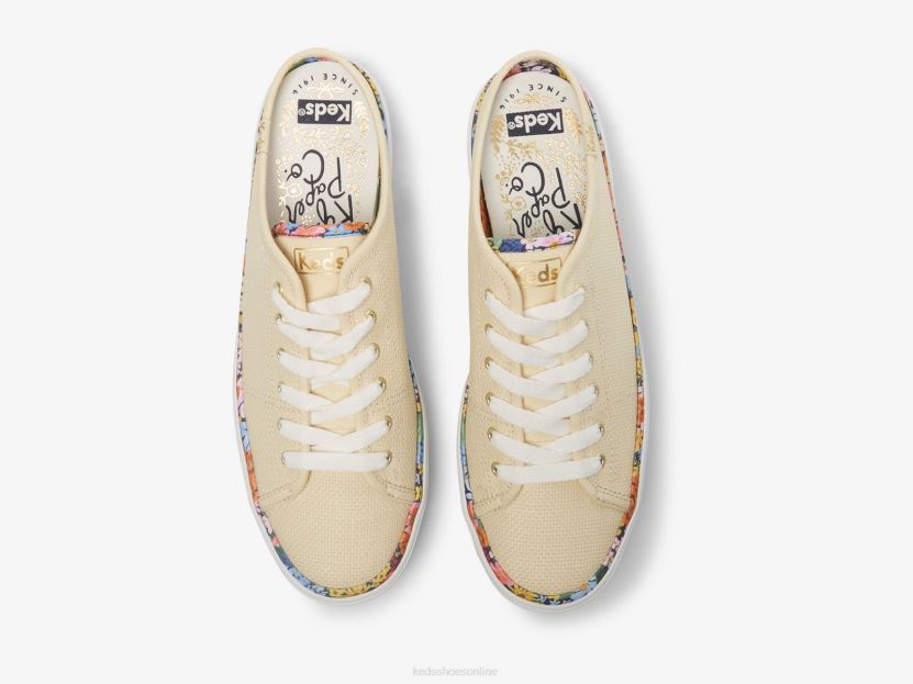Women Keds x Rifle Paper Co. Kickstart Mule Raffia Natural RXFBP454