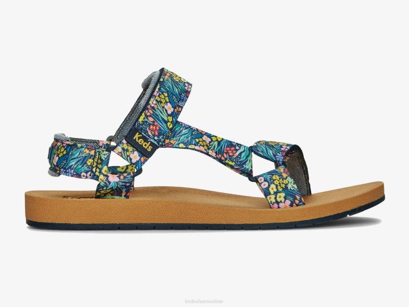 Women Keds x Rifle Paper Co. Trio Sandal Navy RXFBP455