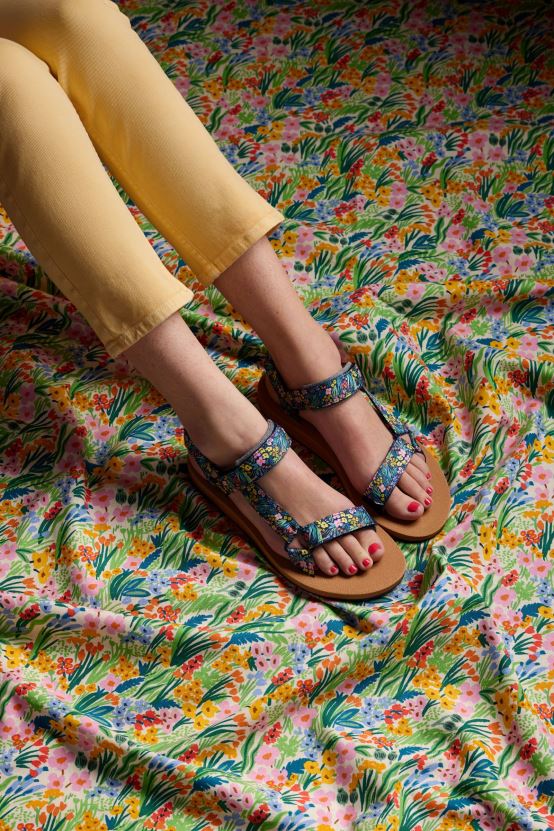 Women Keds x Rifle Paper Co. Trio Sandal Navy RXFBP455