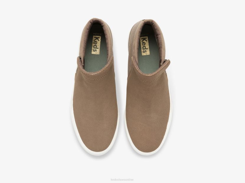 Women Keds Cooper Zip Bootie Brown RXFBP473