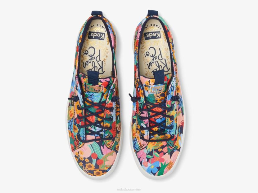 Women Keds x Rifle Paper Co. Kickback Sicily Navy Multi RXFBP422